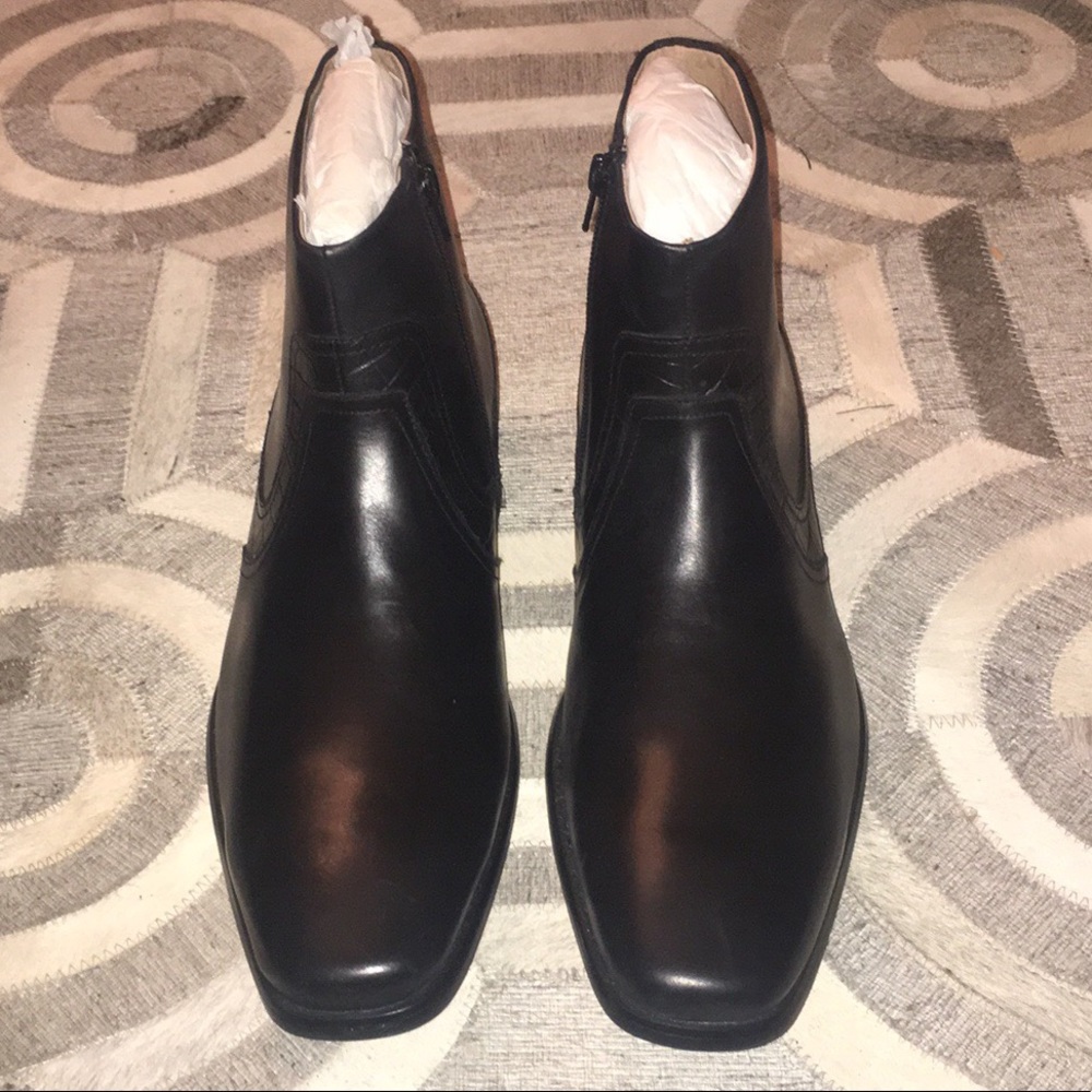 MADE CAM NEWTON BLACK SIDE ZIP BOOTS 10.5